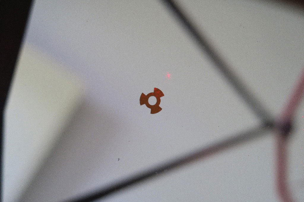 主鏡センターマークの写真