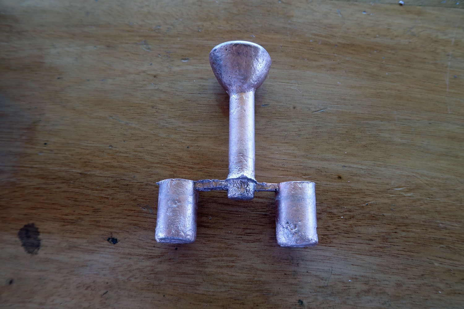 純銅による冷やし金の鋳造