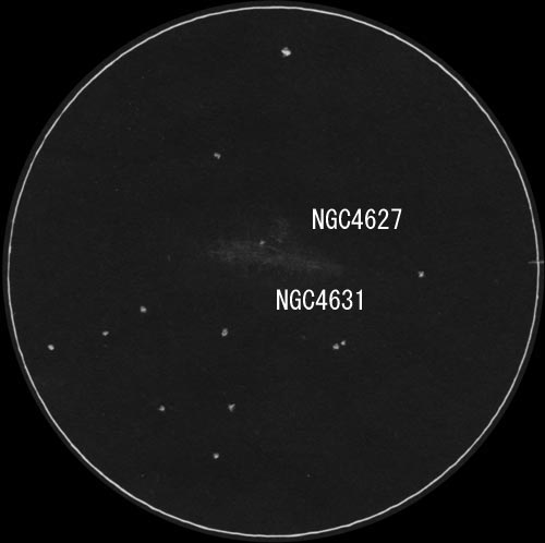 C32くじら銀河 (NGC4631)のスケッチ