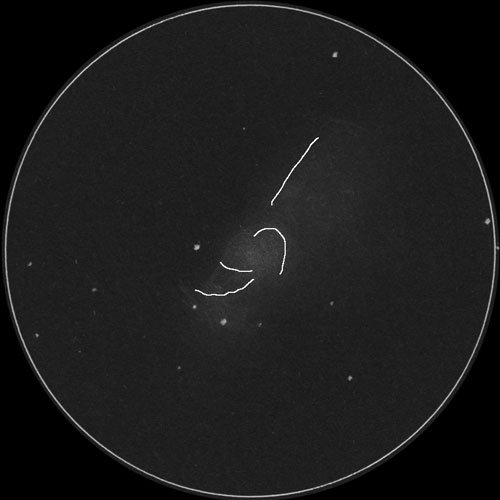 C36ニシキゴイ銀河 (NGC4559)のスケッチ