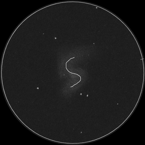 Arp214 (NGC3718)のスケッチ