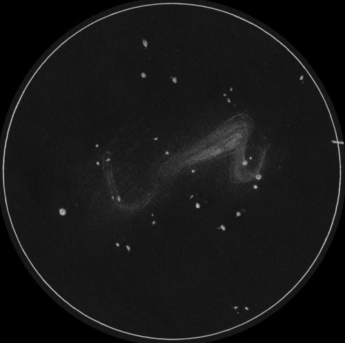 M17オメガ星雲のスケッチ