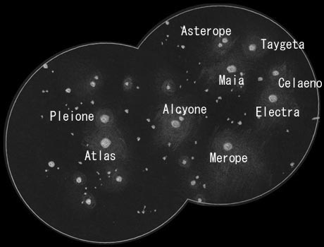 M45プレアデス星団のスケッチ