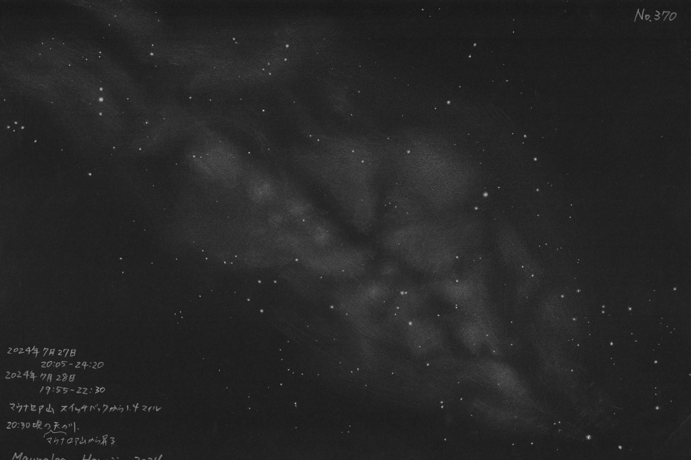 夏の天の川のスケッチ