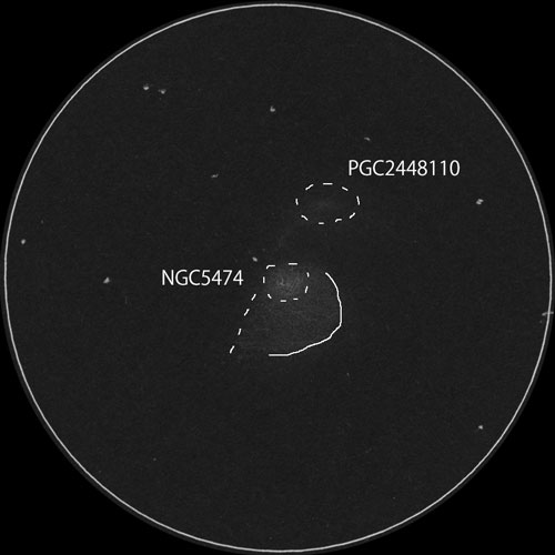 NGC5474のスケッチ